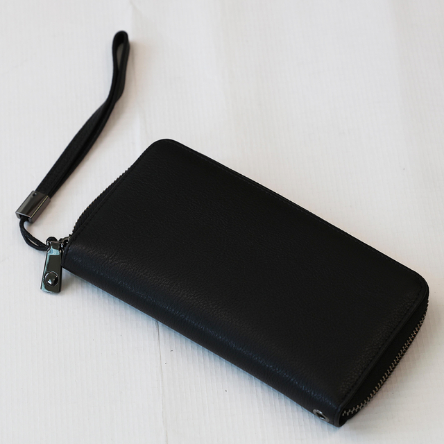 Genuine Leather Thickness Wristlet Long Wallet