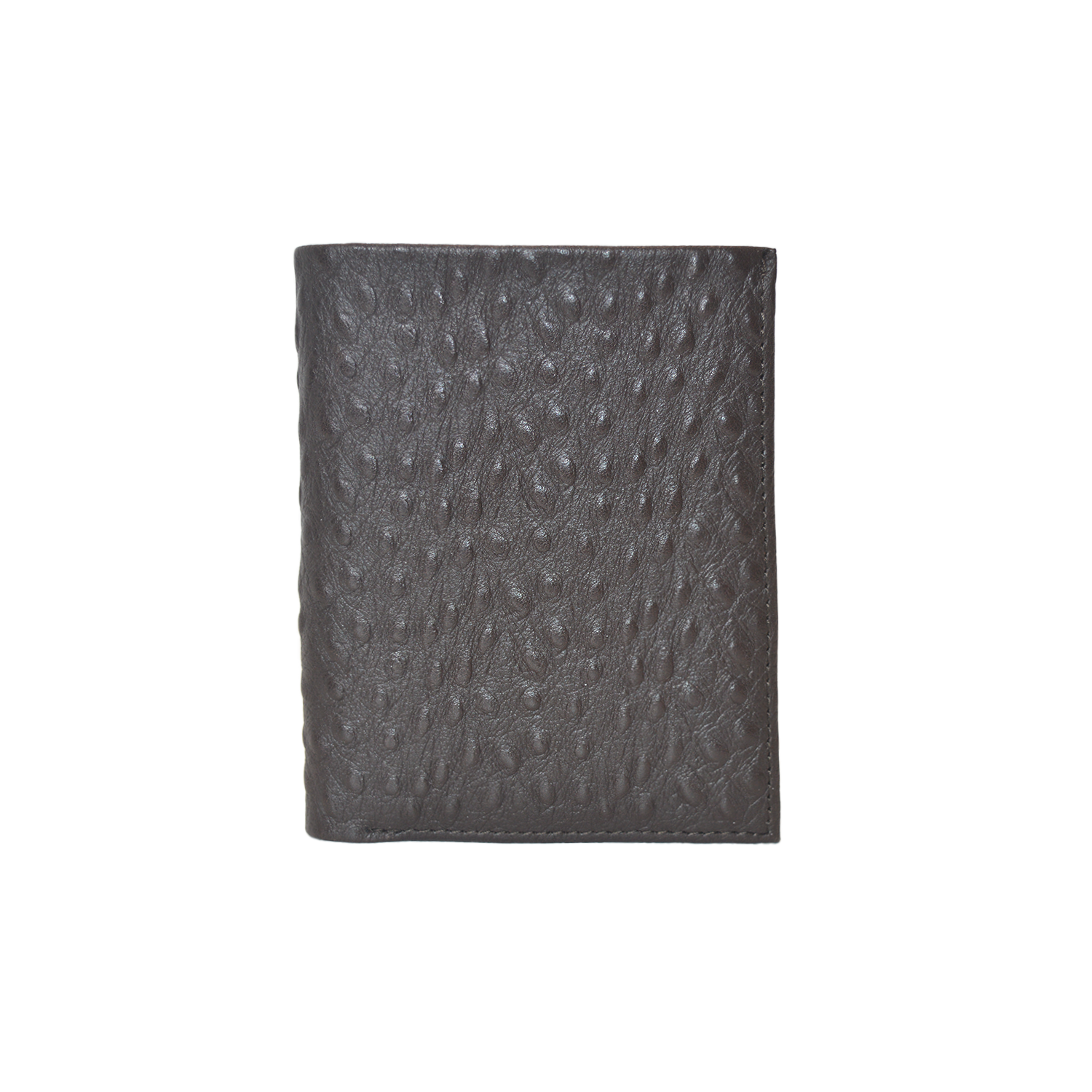 Bifold Real Leather Wallet Brown Ostrich Leather Wallet for Card Cash Holder