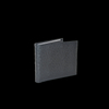 Mens Womens Ultra Slim Soft Black Ostrich Leather Minimalist Wallet