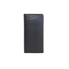 Mens Ultra Soft Slim Profile Bifold Black Ostrich Leather Wallet for Card