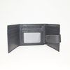 Women Men Black Thin Crocodile Clutch Trifold Wallet with 14 Credit Card Slot