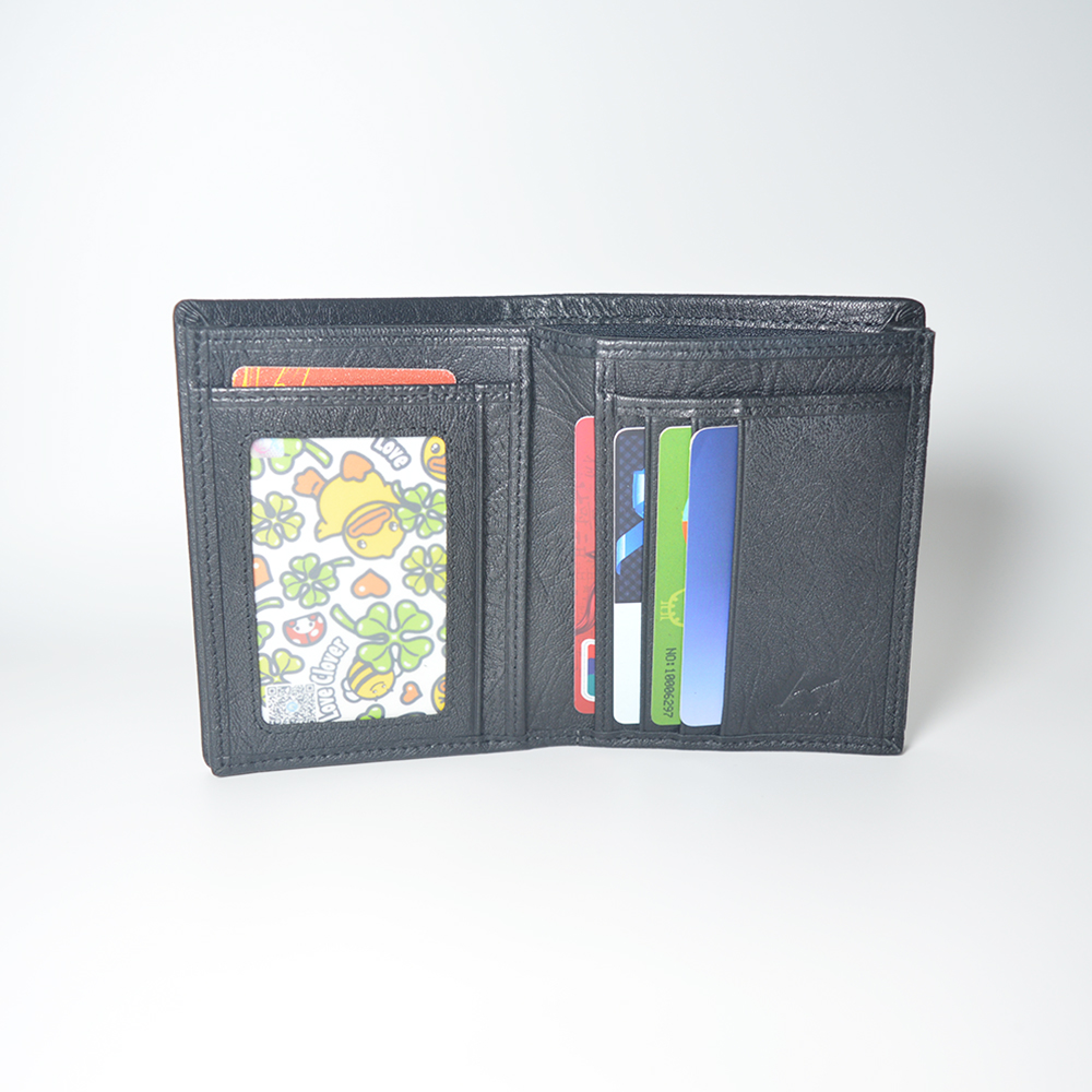 Mens Women Leather Zipper Pocket Card Cash Holder Organizer Wallet