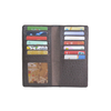 Mens Ultra Slim Profile Soft Bifold Brown Ostrich Leather Wallet for Card