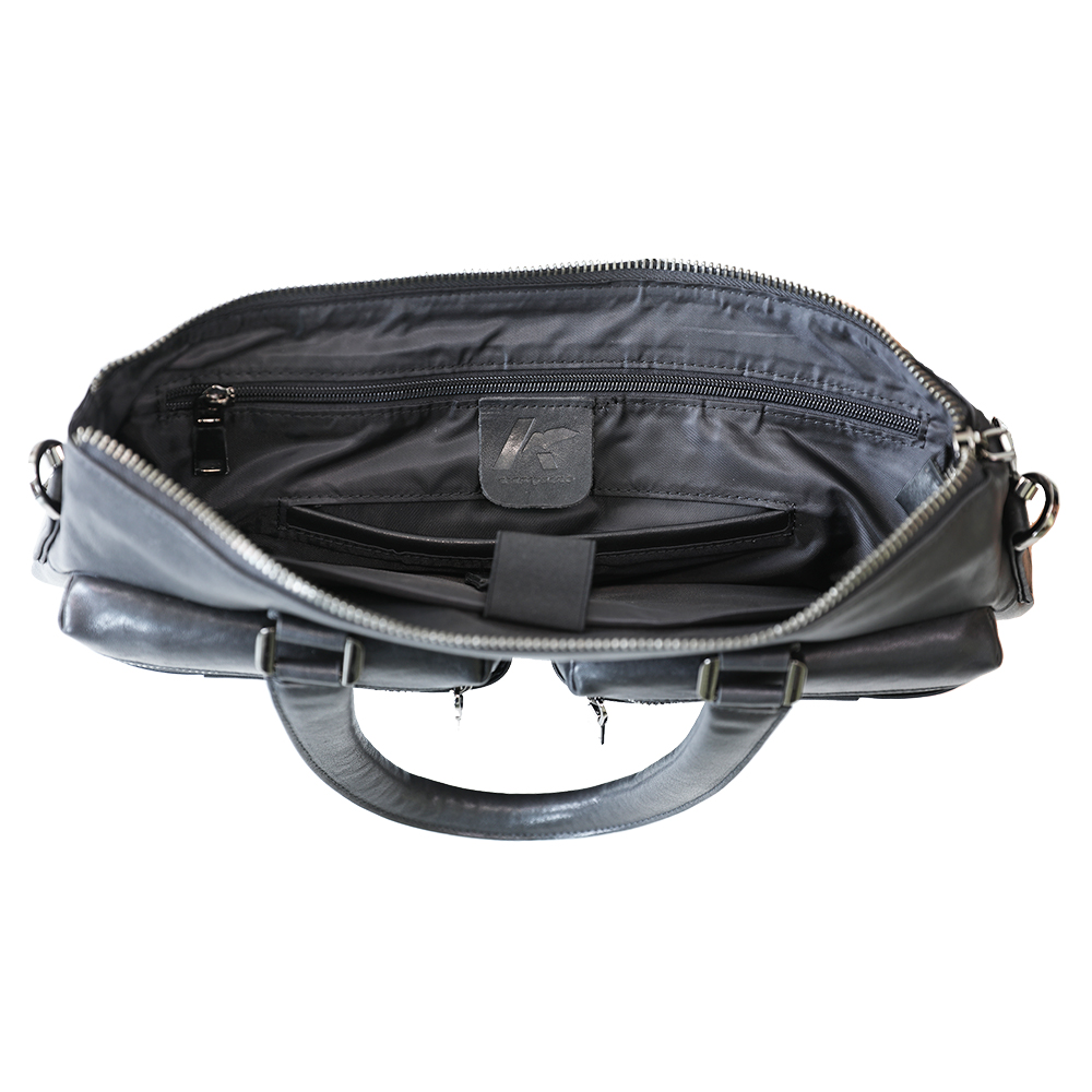 Men's Genuine Leather Briefcase 15 Inch Laptop Case Business Work Multiple Pockets Messenger Shoulder Bag