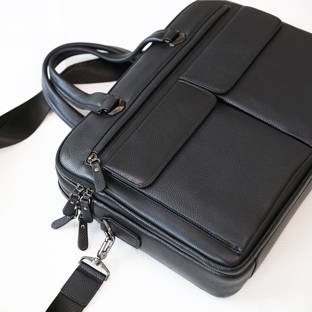 Men's Real Leather Messenger Bag 16 Inches Laptop Briefcase Business Satchel Computer Handbag Shoulder Bag