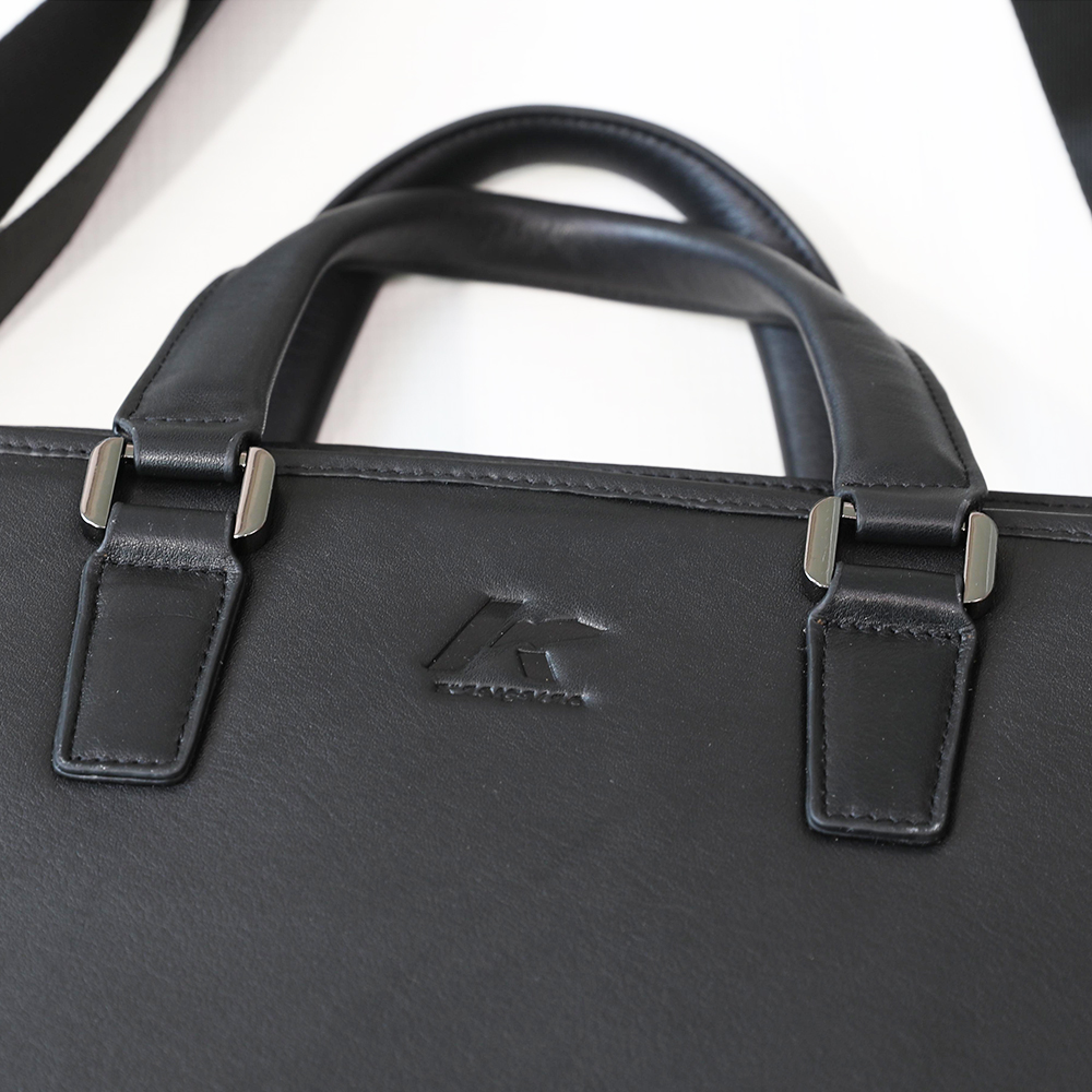 Napa Head Layer Leather Laptop Briefcase for Men Waterproof Travel Messenger Bags
