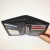 Black Small Crocodile Clutch Wallet Slim Bifold Wallet Minimalist with 4 Card Slots Cash Pockets