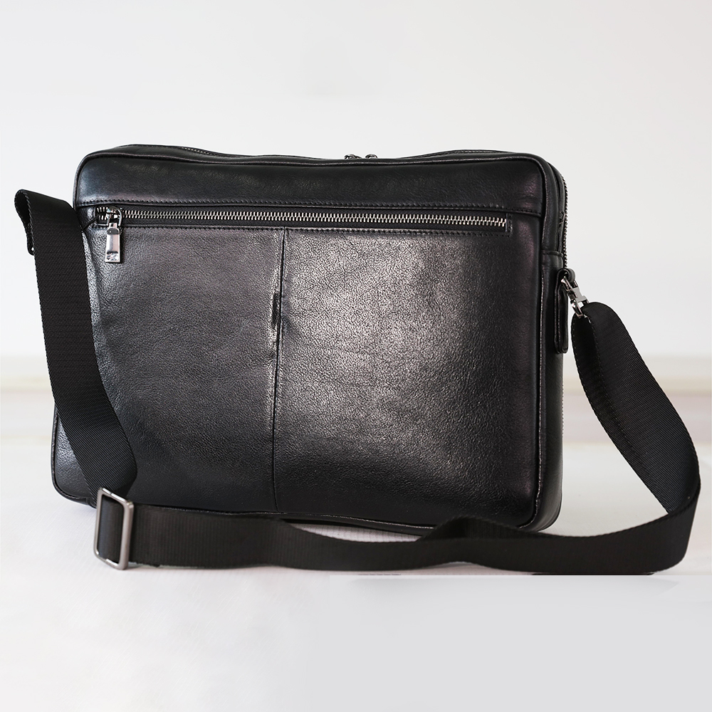 Vintage Leather Briefcase for Men Laptop Computer Case Business Travel Work Messenger CrossBody Shoulder Bags