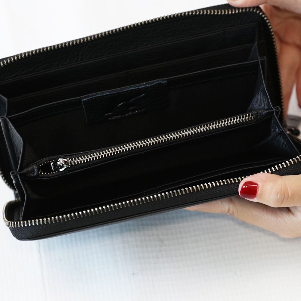 Genuine Leather Thickness Wristlet Long Wallet