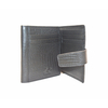 Black Crocodile Trifold Clutch Wallet Credit Card Holder for Men Women