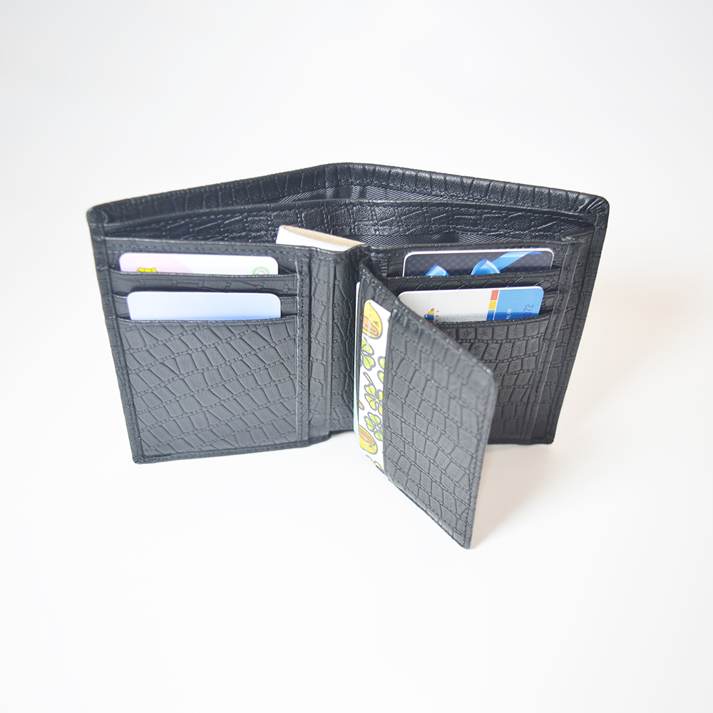 Short Bifold Leather Wallet Multi-Card Holder Purse with ID Windows