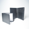 Genuine Leather Bifold Black Wallets for Men with Removable Card Sleeve