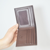 Brown Real Leather Wallet Bifold Multi Card Case Holder Purse with Gift Box