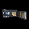 Black New Crocodile Wallets Bifold Multi Card Case Classic Purse with Zipper Pocket