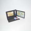 Brown Multi-Card Leather Wallet Flip Fold Slim Design Wallet with ID Window in Gift Box