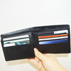 Slim Minimalist Black Wallet for Men Women Leather Bifold Front Pocket Credit Card Holder including Gift Box