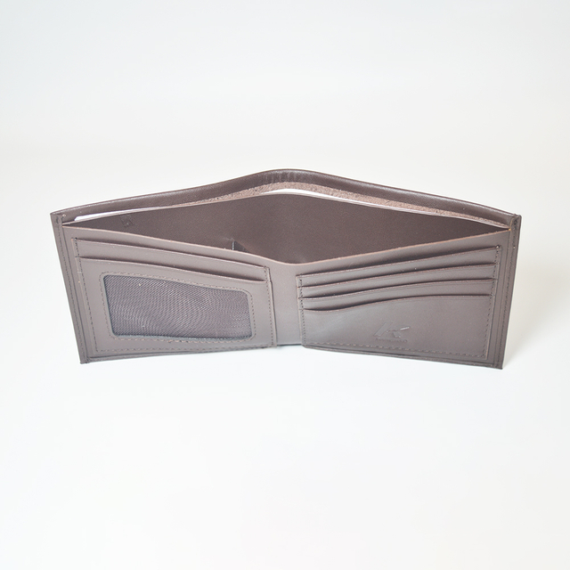 Brown Real Leather Wallet Bifold Multi Card Case Holder Purse with Gift Box