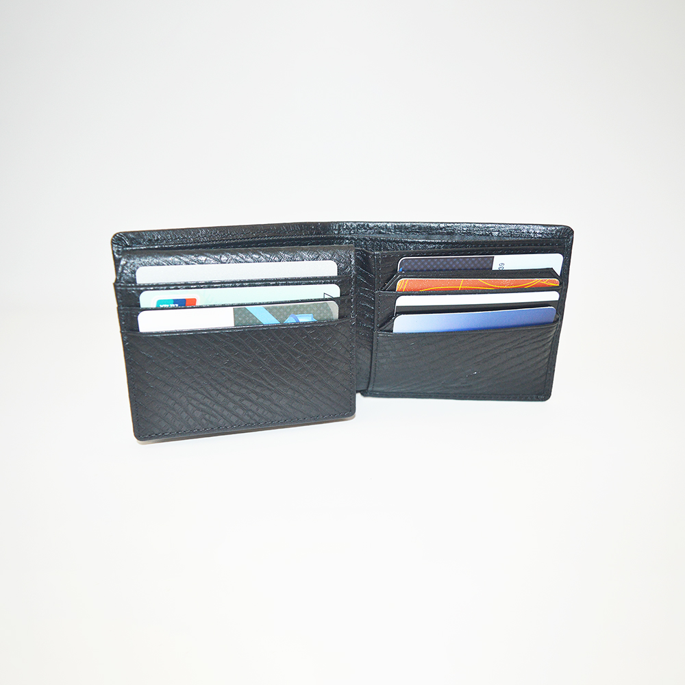 Slim Minimalist Black Wallet for Men Women Leather Bifold Front Pocket Credit Card Holder including Gift Box