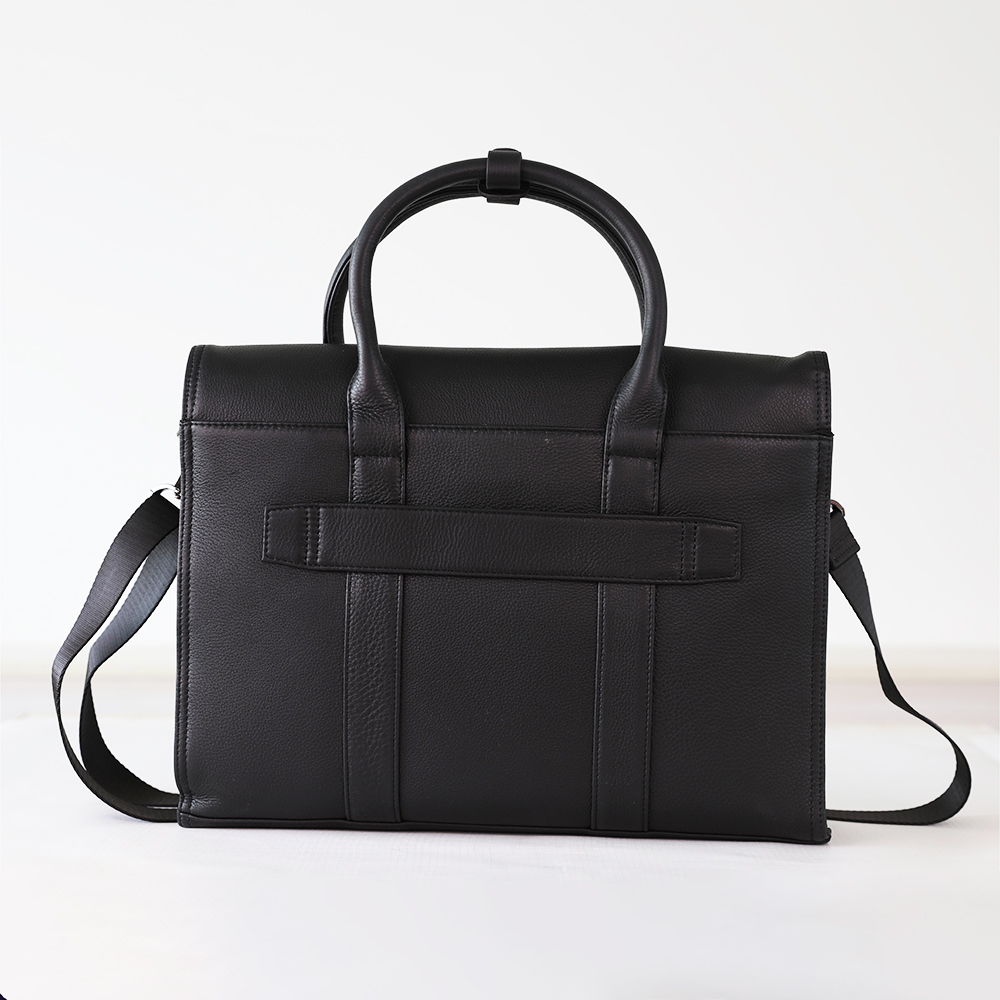Large Full Grain Cow Leather Briefcase For Men Business Travel Case Messenger Bag