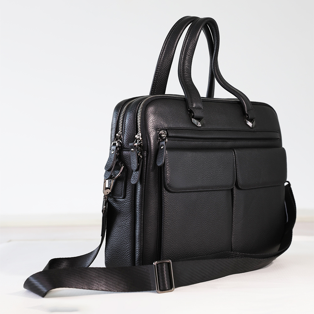 Men's Real Leather Messenger Bag 16 Inches Laptop Briefcase Business Satchel Computer Handbag Shoulder Bag