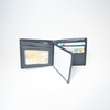 Short Bifold Leather Wallet Clutch Purse with ID Window in Gift Box