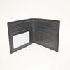 Black Crocodile Clutch Wallet Slim Minimalist Bifold Wallet with 4 Card Slots Cash Pockets