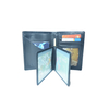 Genuine Leather Bifold Black Wallets for Men with Removable Card Sleeve