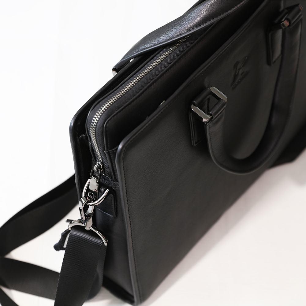 Napa Head Layer Leather Laptop Briefcase for Men Waterproof Travel Messenger Bags