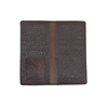 Mens Ultra Slim Profile Soft Bifold Brown Ostrich Leather Wallet for Card
