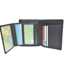Men Multi-Card Short Black Crocodile Clutch Wallet