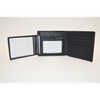 Men‘s Genuine Leather Wallet Black Bifold Crocodile Clutch Wallet