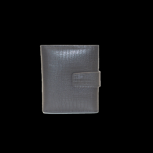 Black Crocodile Trifold Clutch Wallet Credit Card Holder for Men Women
