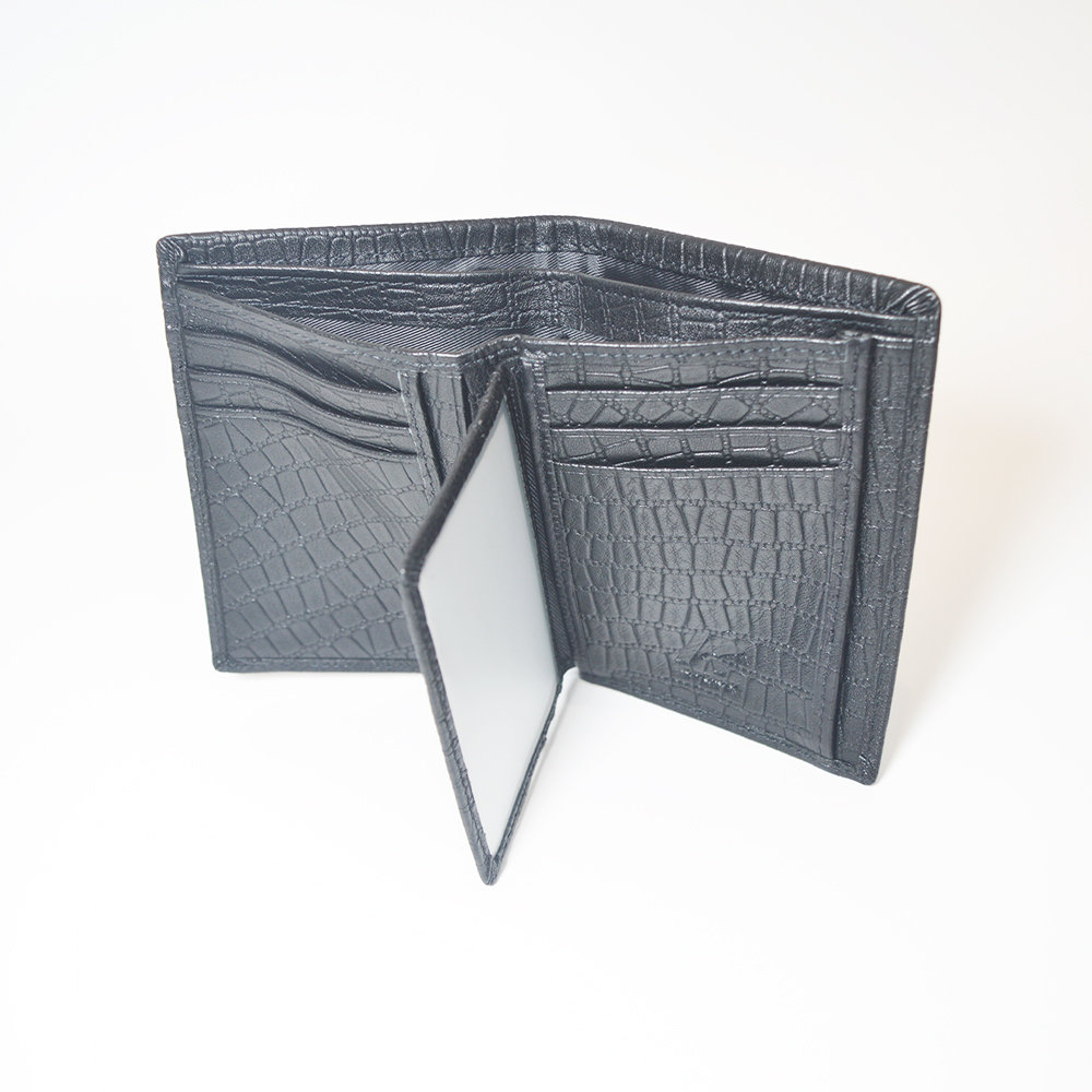 Short Bifold Leather Wallet Multi-Card Holder Purse with ID Windows