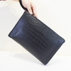 Wristlet Wallet Black Crocodile Leather Clutch Purses for Men Women