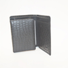 Men Multi-Card Short Black Crocodile Clutch Wallet