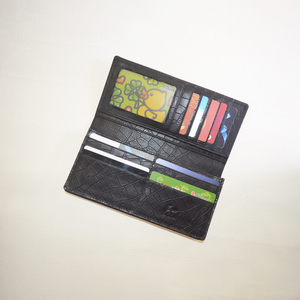 Vintage Black Thick Crocodile Clutch Wallet Credit Card Holder