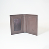 Men Slim Wallet Minimalist Bifold Design Brown Leather Wallet in Gift Box