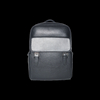 Black Leather Backpack with Big Compartments