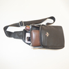 Small Crossbody Sling Bag for Women and Men Trendy Fanny Packs Genuine Leather Crossbody Chest Bag for Travel Sport Camping