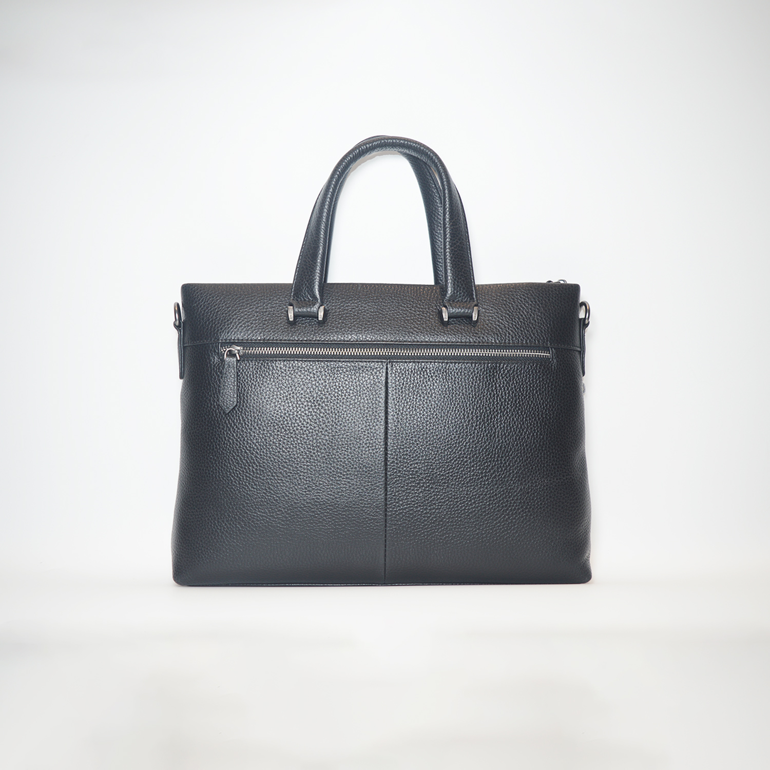 Formal Genuine Cowhide Leather Briefcase Shoulder Laptop Business Bag for Men & Women