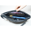 Mens Leather Clutch Purse Bag Versatile Business Wallet Magnetic Snap Clutch Phone Holder Handbag