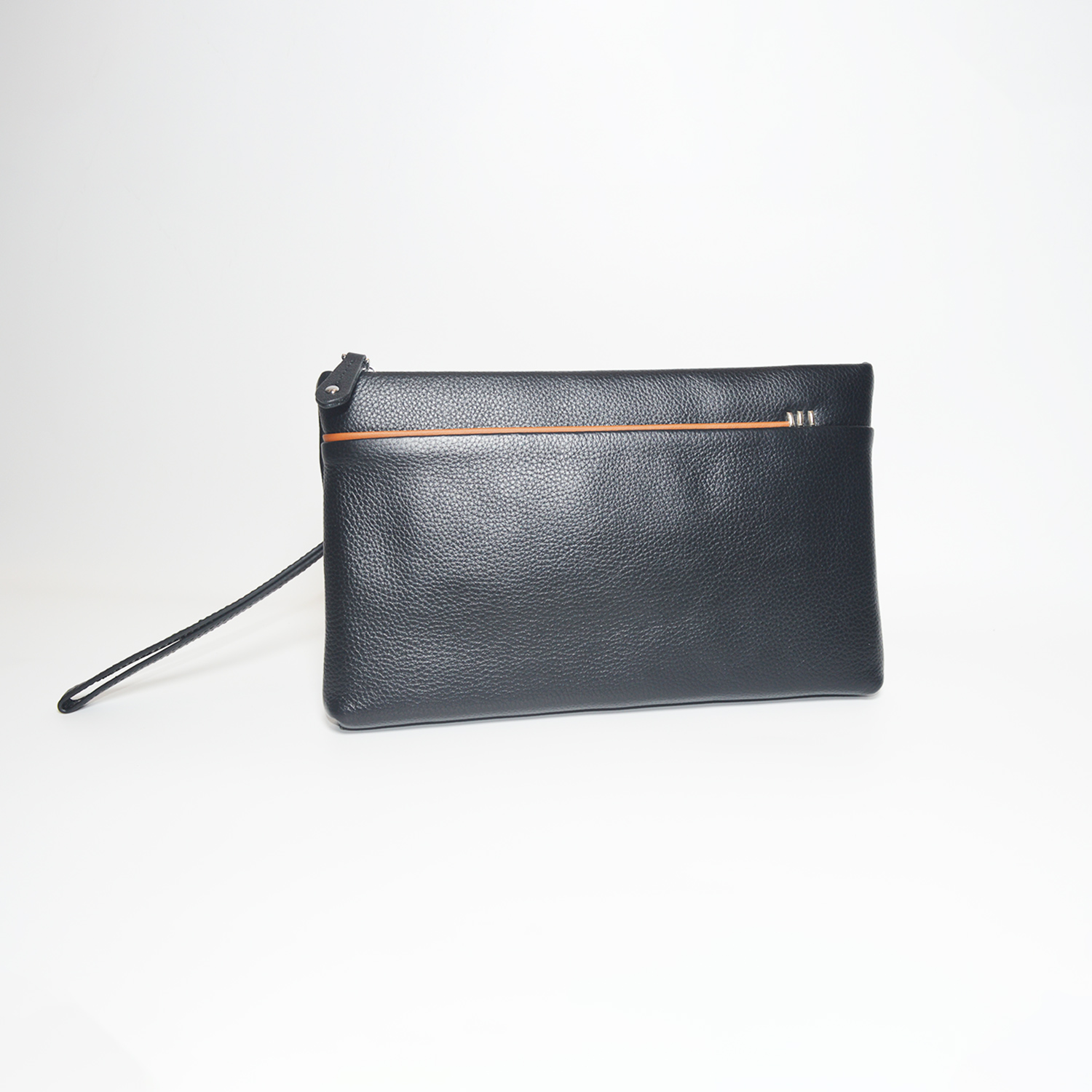 Genuine Cowhide Leather Men Clutch Purse Bag Business Wallet Clutch Phone Holder Handbag