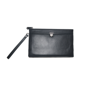 Time Resistance Genuine Leather Clutch for Men Organizer Wrist Bag Wallet