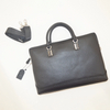 Minimalist Genuine Leather Briefcase Business Laptop Bag Shoulder Bags Large Capacity Handbag with Adjustable Strap