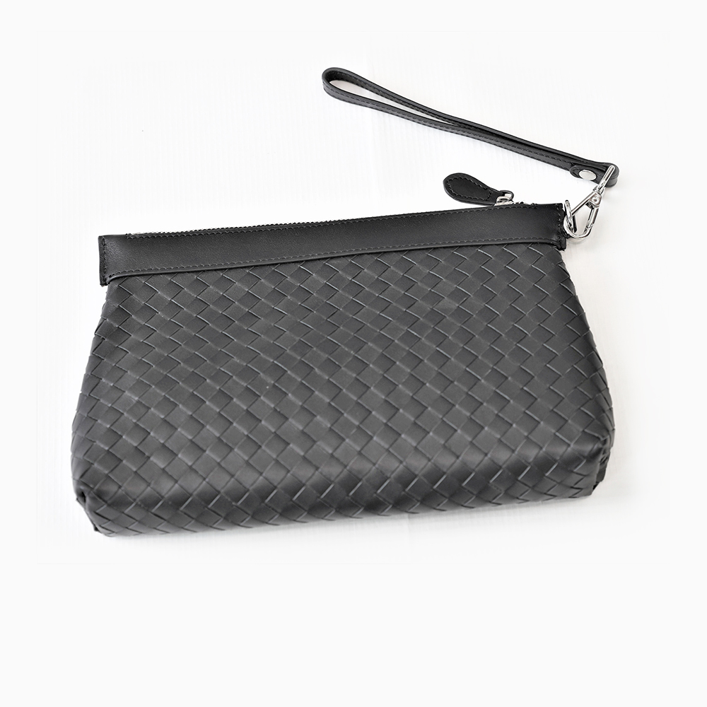 Soft Genuine Leather Weave Handbag Purse Wrist Bag Work Shopping Travel Daily