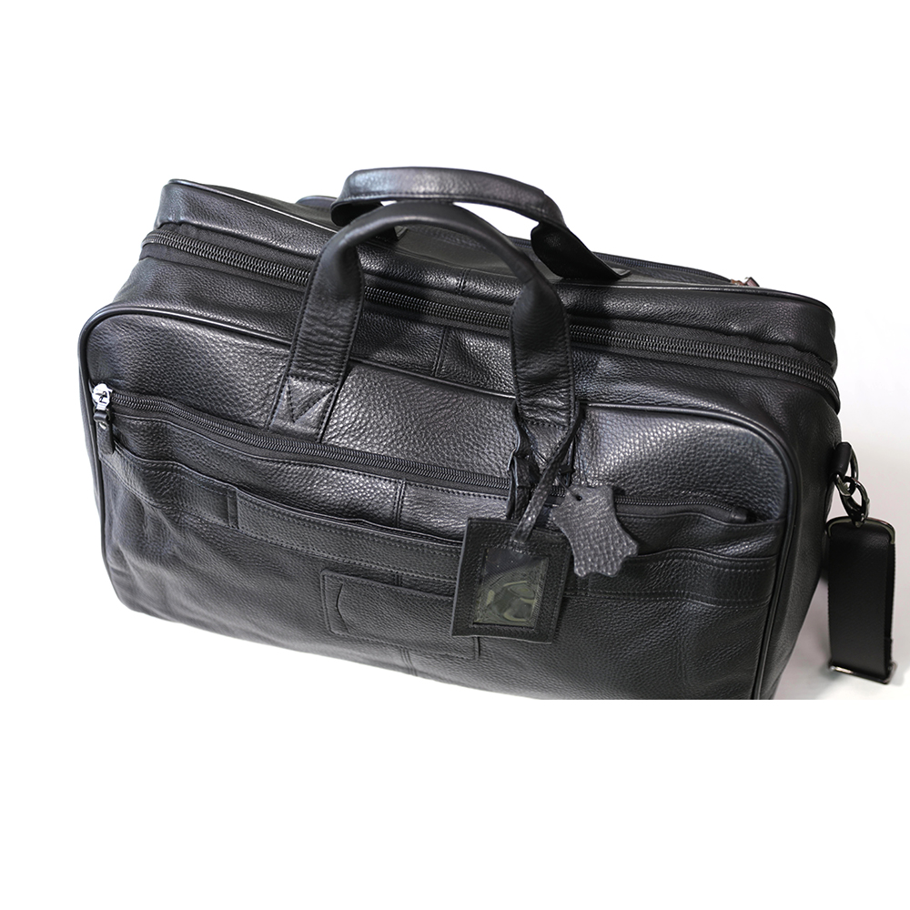 Leather Travel Bag with Adjustable Shoulder Strap