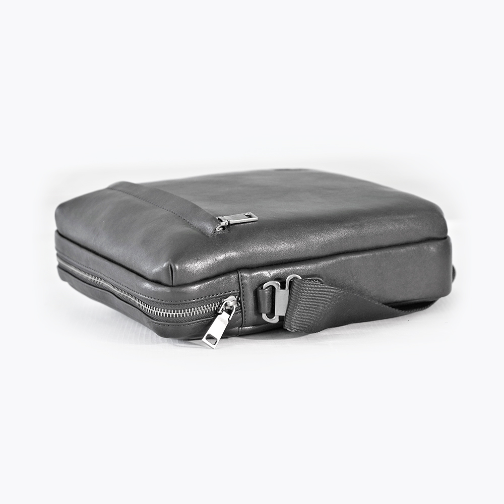 Men's Leather Small Crossbody Bag for Work Business Travel