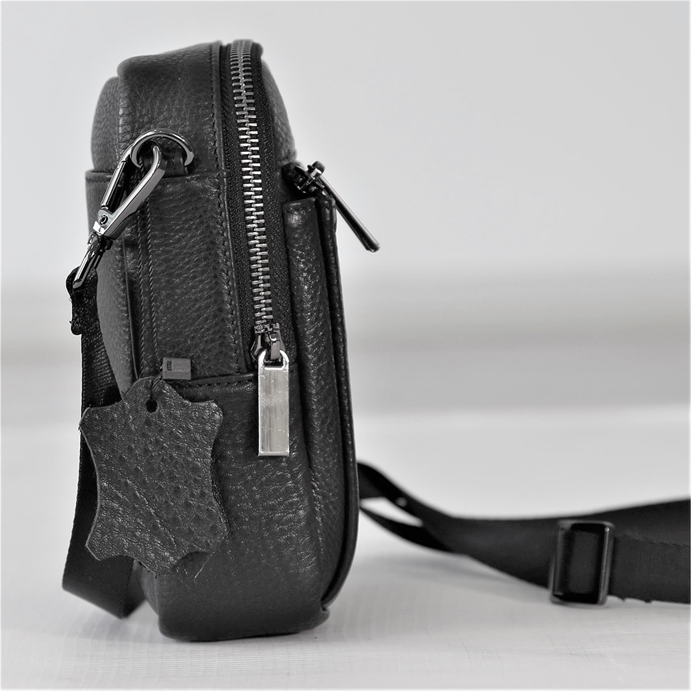 Mini Phone Black Leather Bag