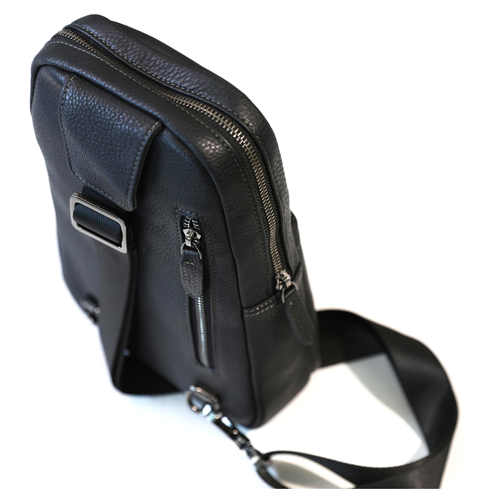 Genuine Leather Sling Bag For Men Multipurpose Chest Crossbody Shoulder Small Daypack