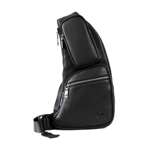 Vintage Leather Sling Bag for Men Crossbody Shoulder Chest Day Pack